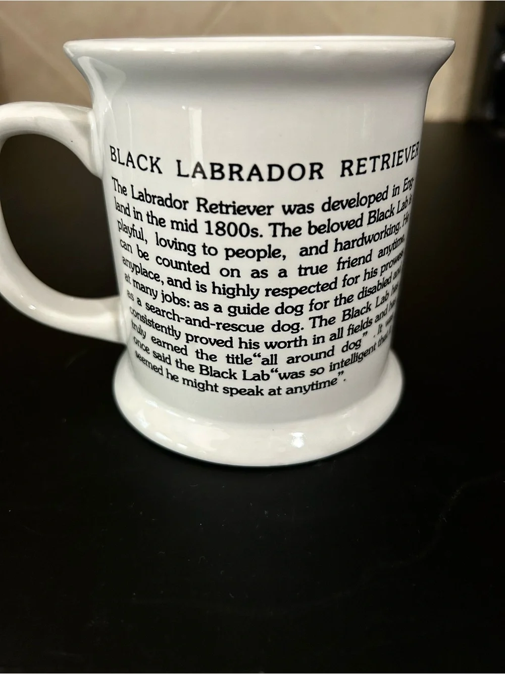 NEW White Mug with Black Labrador Portrait - Dog Lover Gift - Picture 2 of 5